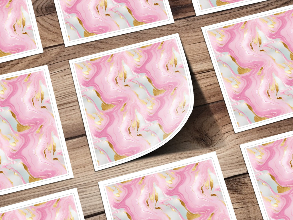 Pink Marble Gold T-Shirt, Digital Art, Seamless Pattern, Trendy Design, Abstract Art, Marble Print, Aesthetic Design, Home Decor - Moore and Mountain