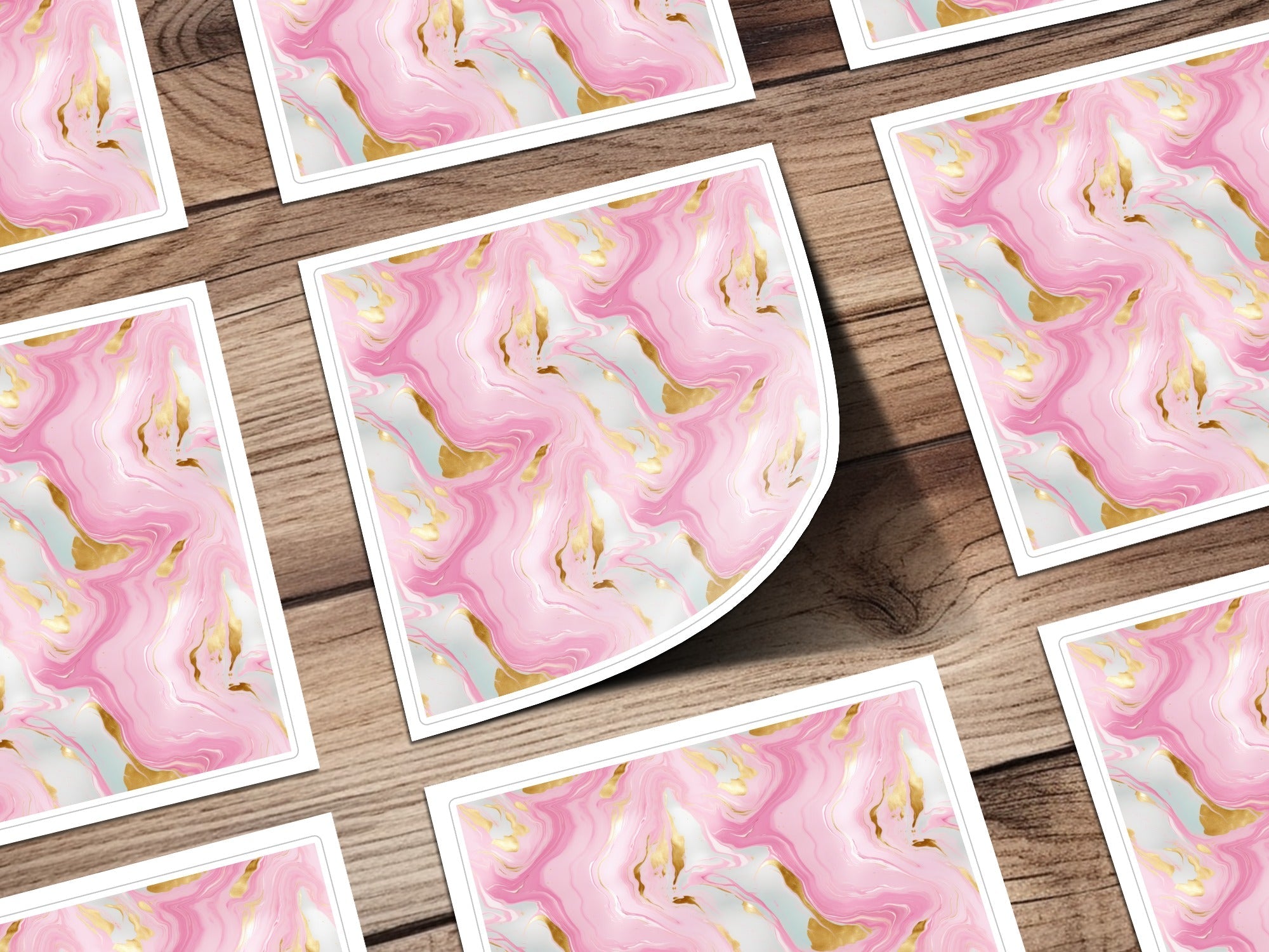 Pink Marble Gold T-Shirt, Digital Art, Seamless Pattern, Trendy Design, Abstract Art, Marble Print, Aesthetic Design, Home Decor - Moore and Mountain