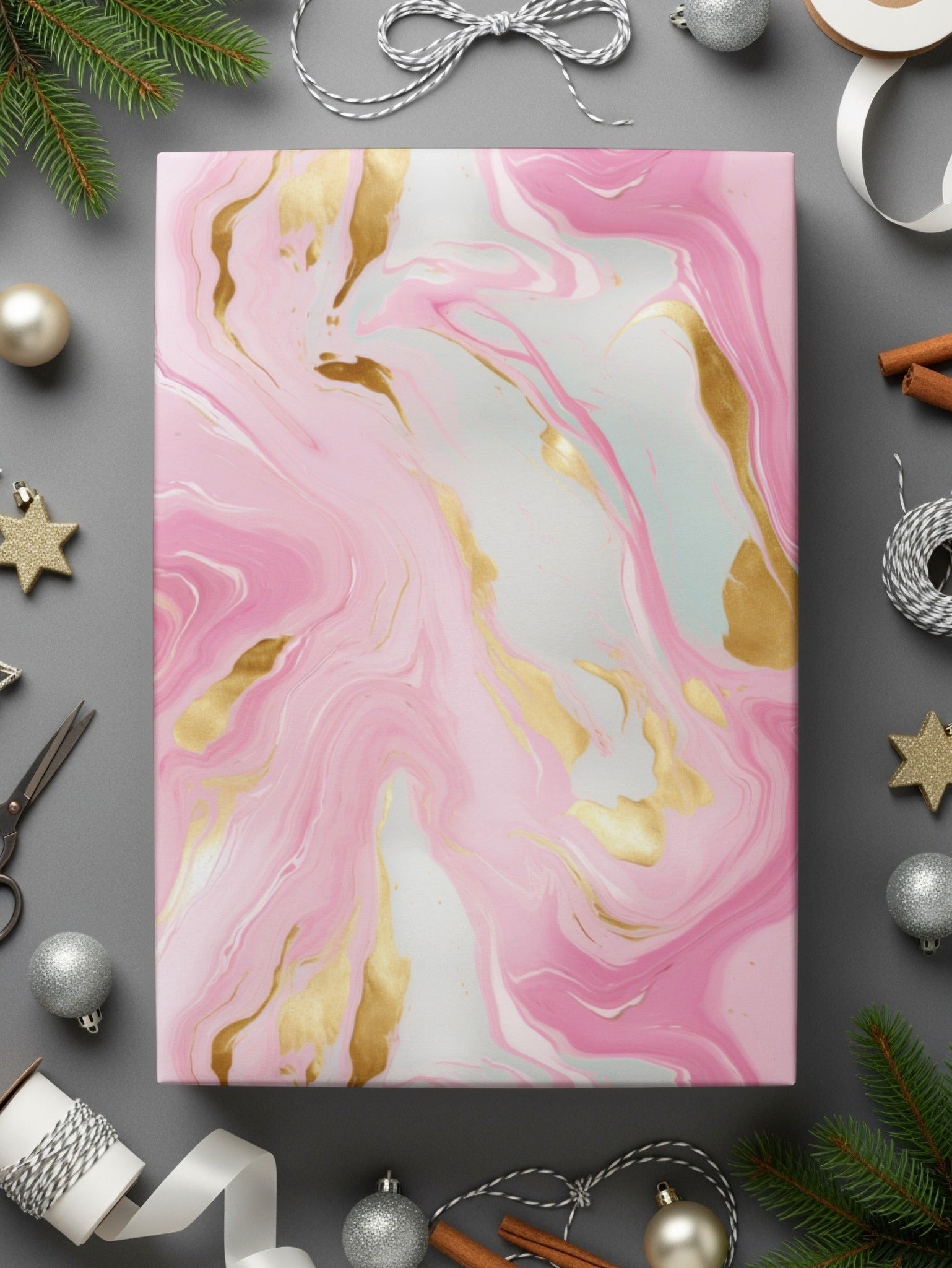 Pink Marble Gold T-Shirt, Digital Art, Seamless Pattern, Trendy Design, Abstract Art, Marble Print, Aesthetic Design, Home Decor - Moore and Mountain