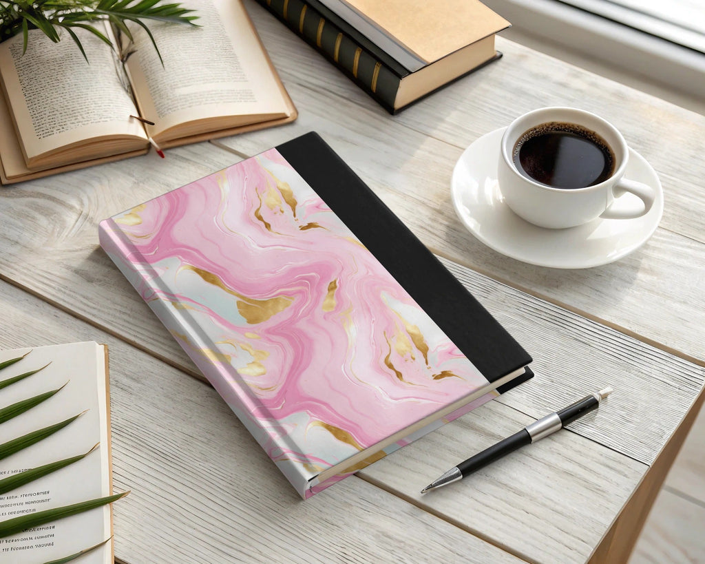 Pink Marble Gold T-Shirt, Digital Art, Seamless Pattern, Trendy Design, Abstract Art, Marble Print, Aesthetic Design, Home Decor - Moore and Mountain