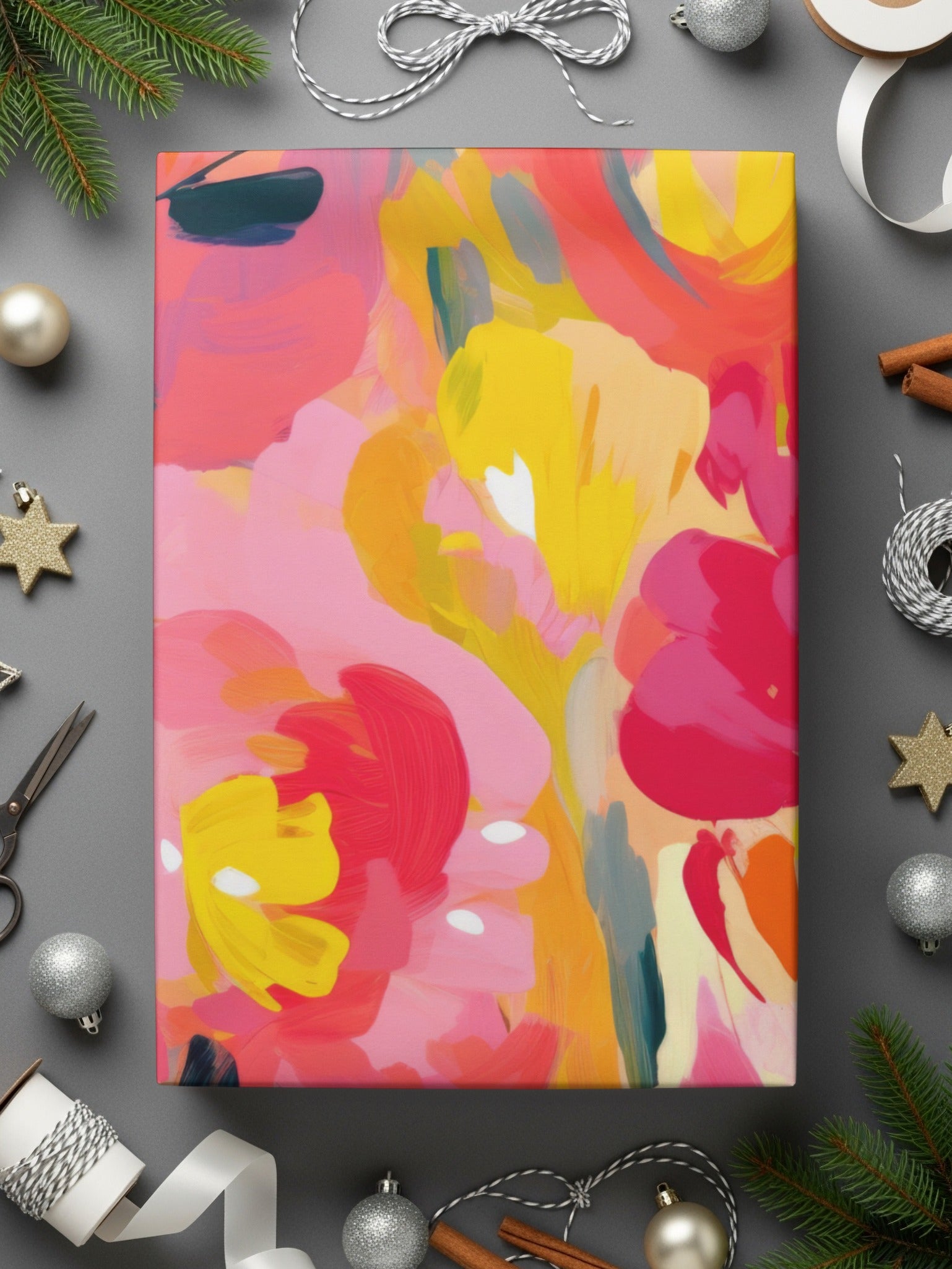 Colorful Abstract Floral Art Print Canvas Decor