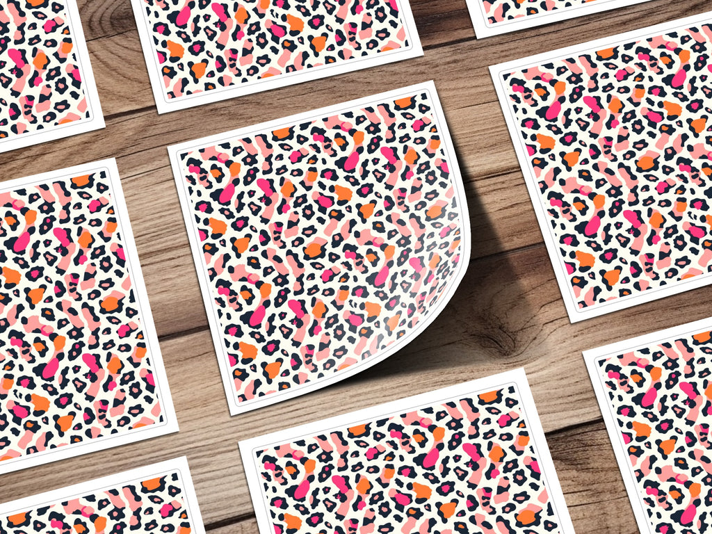 Vibrant Leopard Print Pattern Colorful Design Sheets