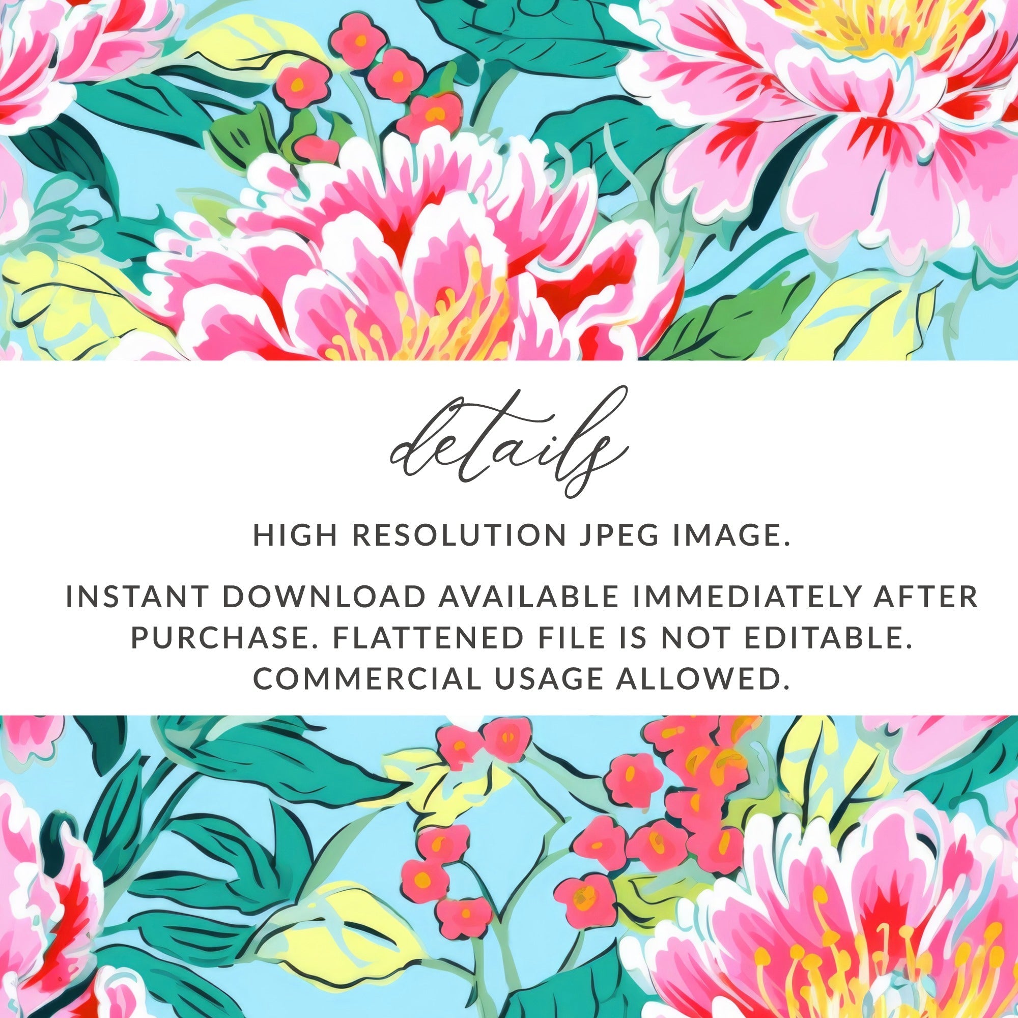 Pink Peony Digital Paper, Floral Pattern, Seamless Pattern, Printable Paper, Digital Download, Fabric Design, Scrapbook Paper - Moore and Mountain