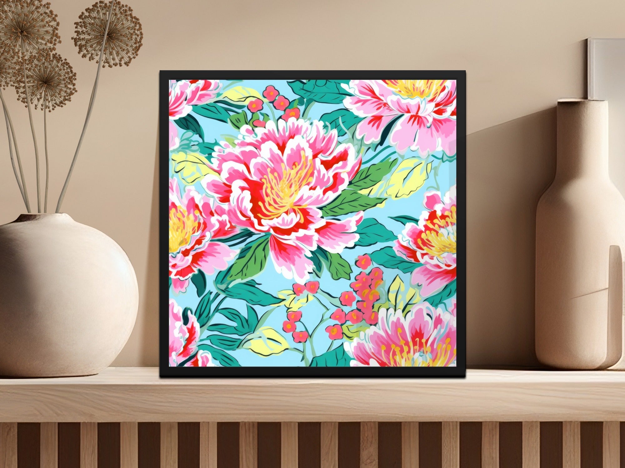 Pink Peony Digital Paper, Floral Pattern, Seamless Pattern, Printable Paper, Digital Download, Fabric Design, Scrapbook Paper - Moore and Mountain