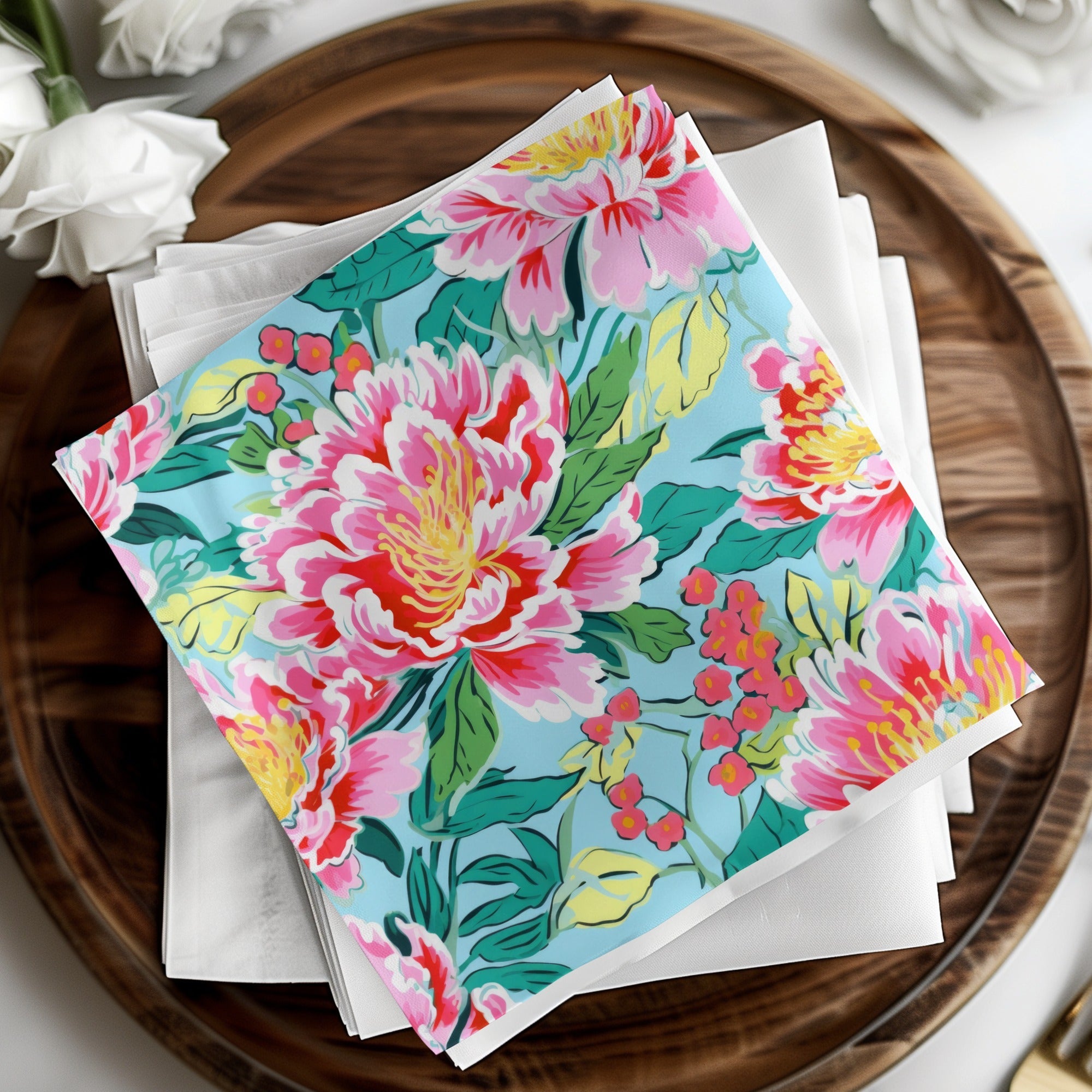 Pink Peony Digital Paper, Floral Pattern, Seamless Pattern, Printable Paper, Digital Download, Fabric Design, Scrapbook Paper - Moore and Mountain