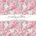 Pink Peony Digital Paper, Floral Seamless Pattern, Flower Digital Download, Blush Pink Wallpaper, Scrapbook Paper, Repeating Pattern - Moore and Mountain