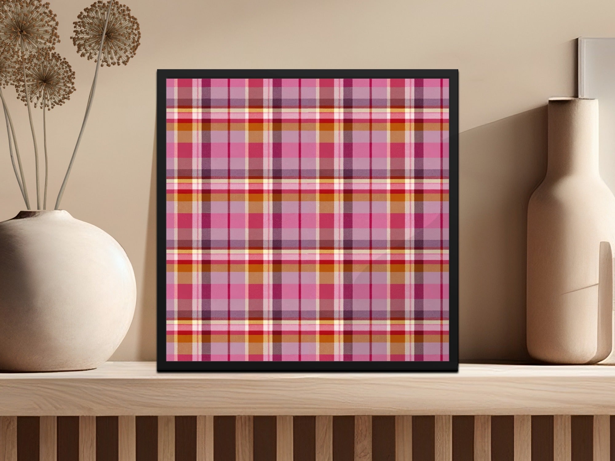 Pink Plaid Digital Paper, Seamless Tartan Pattern, Scrapbook Paper, Commercial Use, 12x12 JPEG Files, 2 Scales, Fabric Design - Moore and Mountain