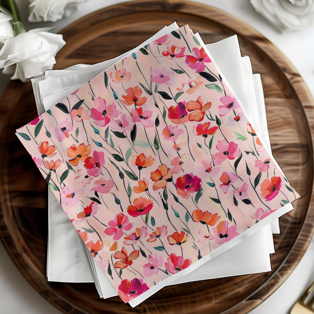 Pink Poppy T-Shirt, Digital File, Floral Design, Printable Art, Seamless Pattern, Fabric Design, Flower Background, Gift Idea - Moore and Mountain