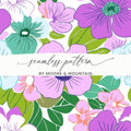 Pink Preppy Digital, 60s floral pattern, Groovy Floral Background, Retro Flower Design, Digital Prints, Sublimation Graphics - Moore and Mountain
