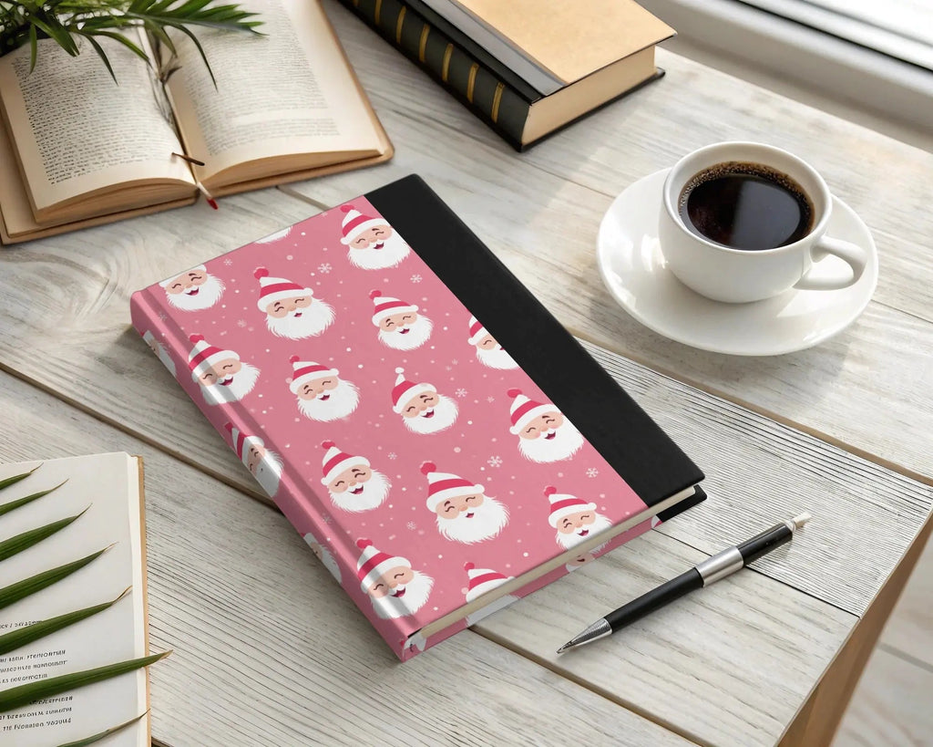 Pink Santa Claus Digital Seamless Pattern, Cute Christmas Digital Paper, Festive Holiday Fabric Design, JPEG Files Download - Moore and Mountain