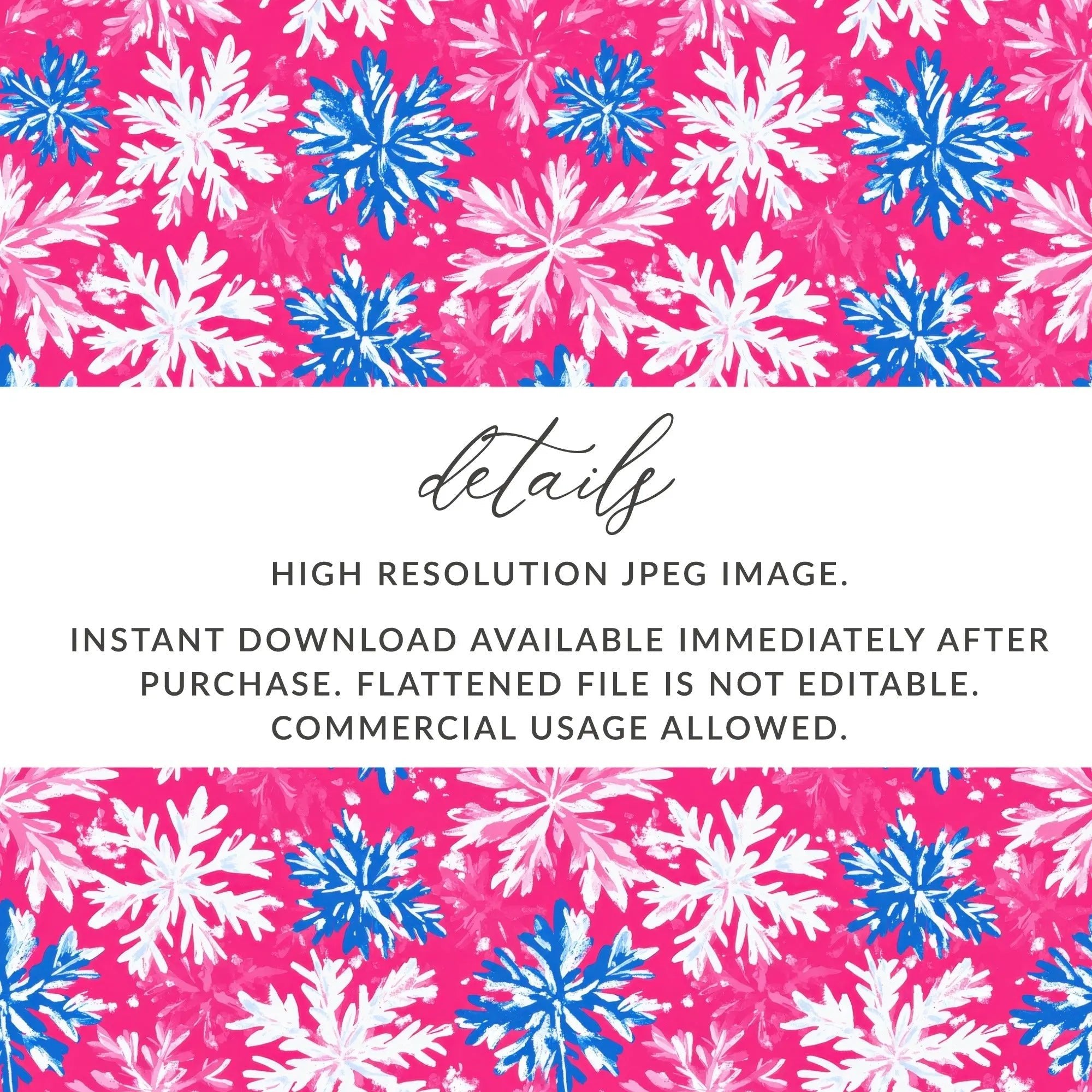 Pink Snowflake Digital Paper, Winter Pattern, Christmas Print, Seamless Pattern, Festive Digital Background, Digital Scrapbook Paper - Moore and Mountain