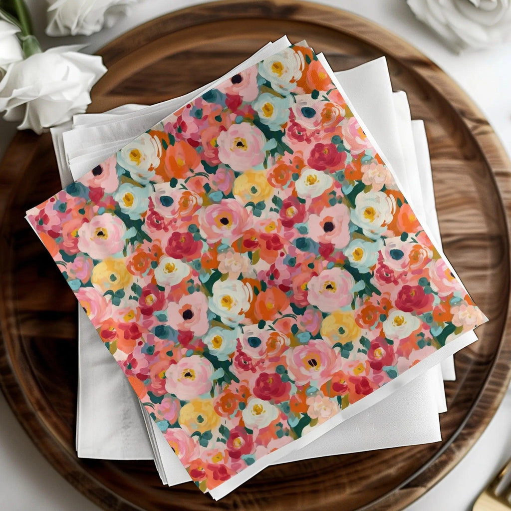 Ditsy Floral Seamless Pattern Digital, Colorful Flower Design, JPEG Files, Scrapbook Paper, Fabric Design, Commercial Use, Digital Download - Moore and Mountain