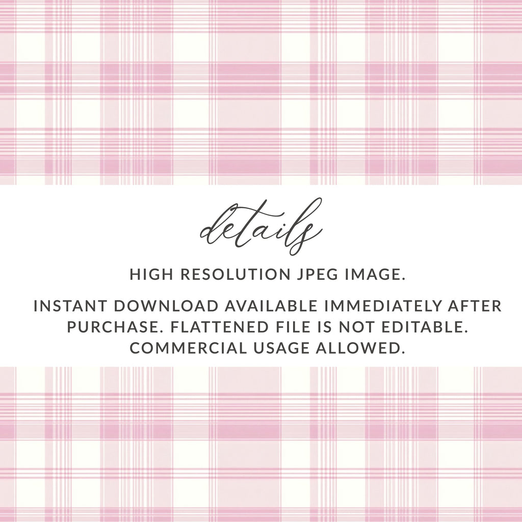 Pink Plaid High Resolution JPEG Instant Download Image