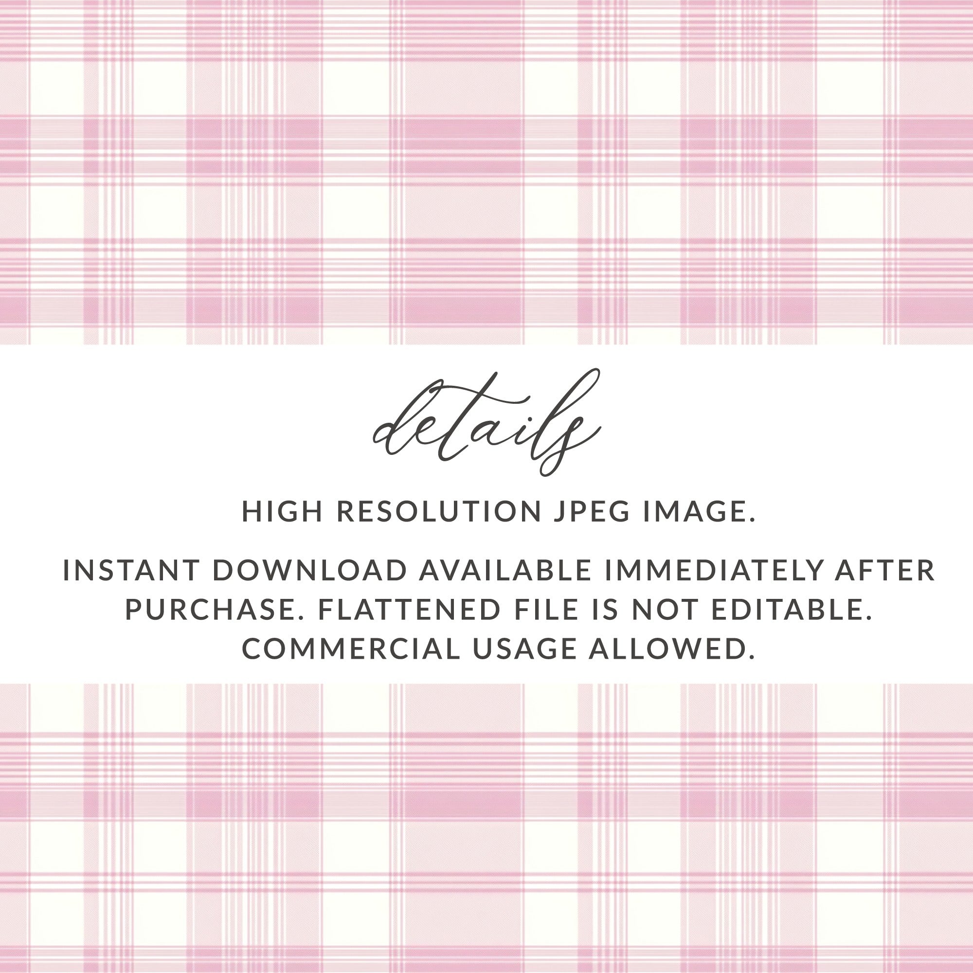 Pink Plaid High Resolution JPEG Instant Download Image