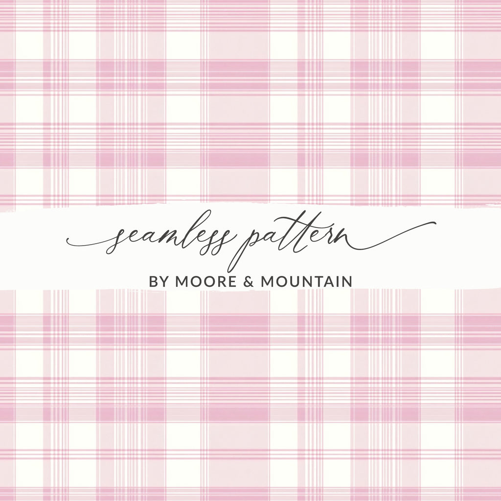 Pink Plaid Seamless Pattern by Moore & Mountain