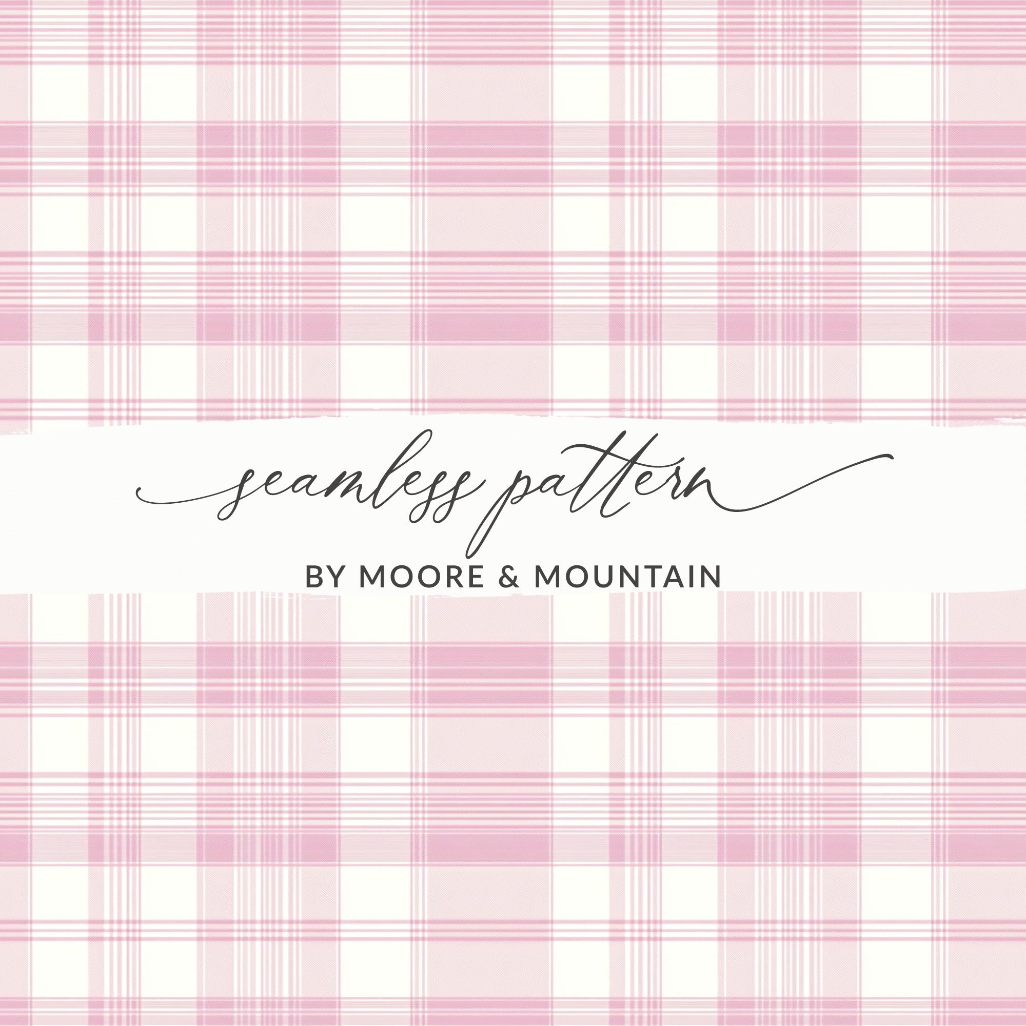 Pink Plaid Seamless Pattern by Moore & Mountain