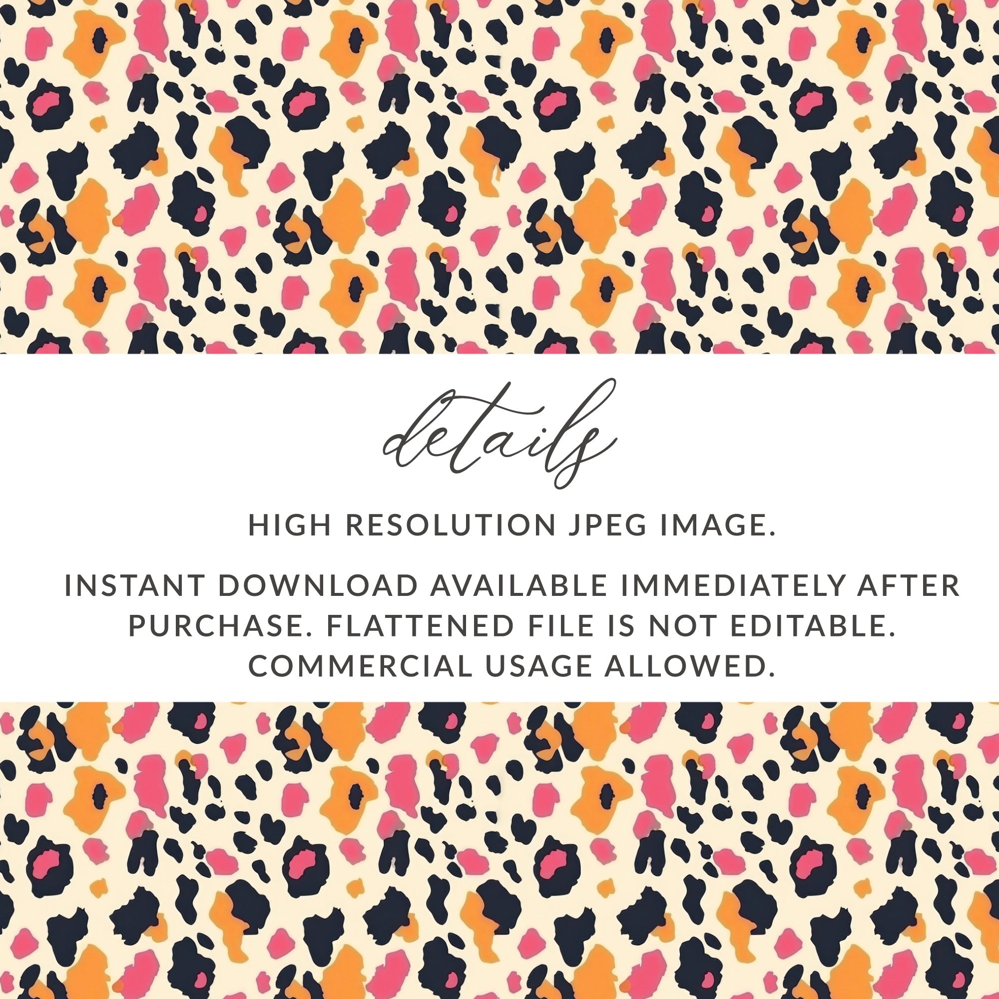 Colorful Leopard Print High Resolution JPEG Image