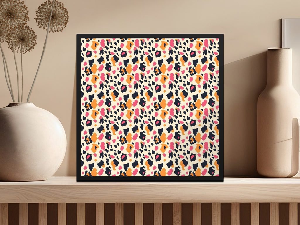Vibrant Abstract Leopard Print Wall Art for Home Decor