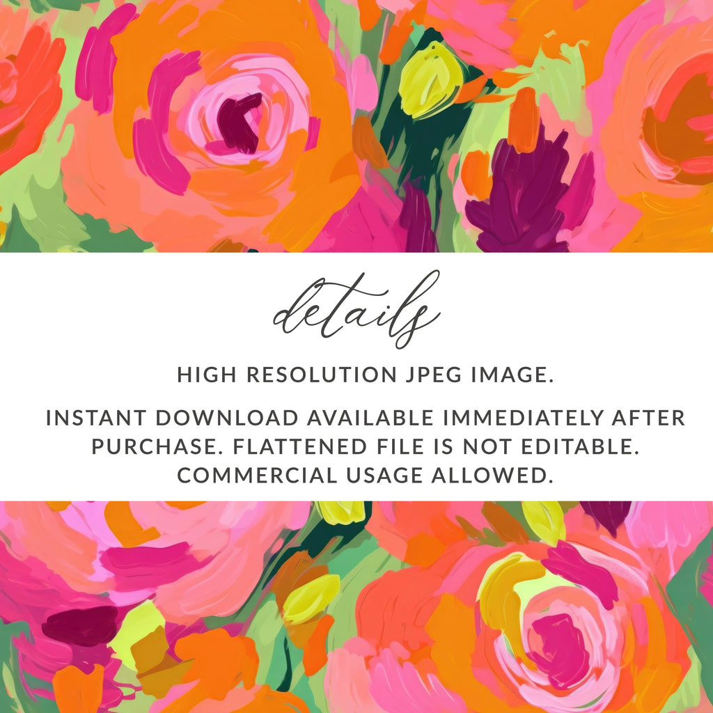 Bold Floral Printable High Resolution JPEG Image