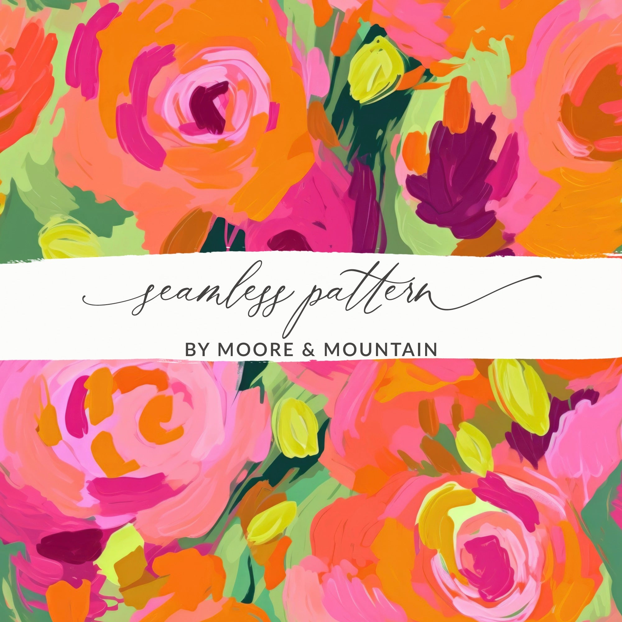 Bright Floral Seamless Pattern by Moore and Mountain
