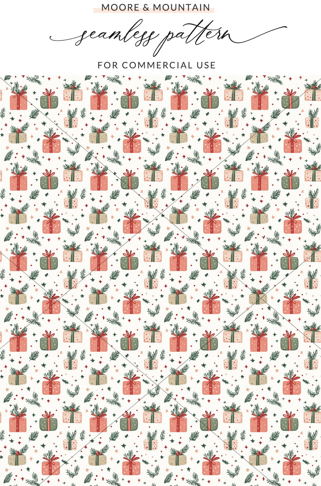 Festive Holiday Presents Seamless Pattern for Commercial Use