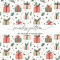 Christmas Gift Boxes Seamless Pattern Design Template