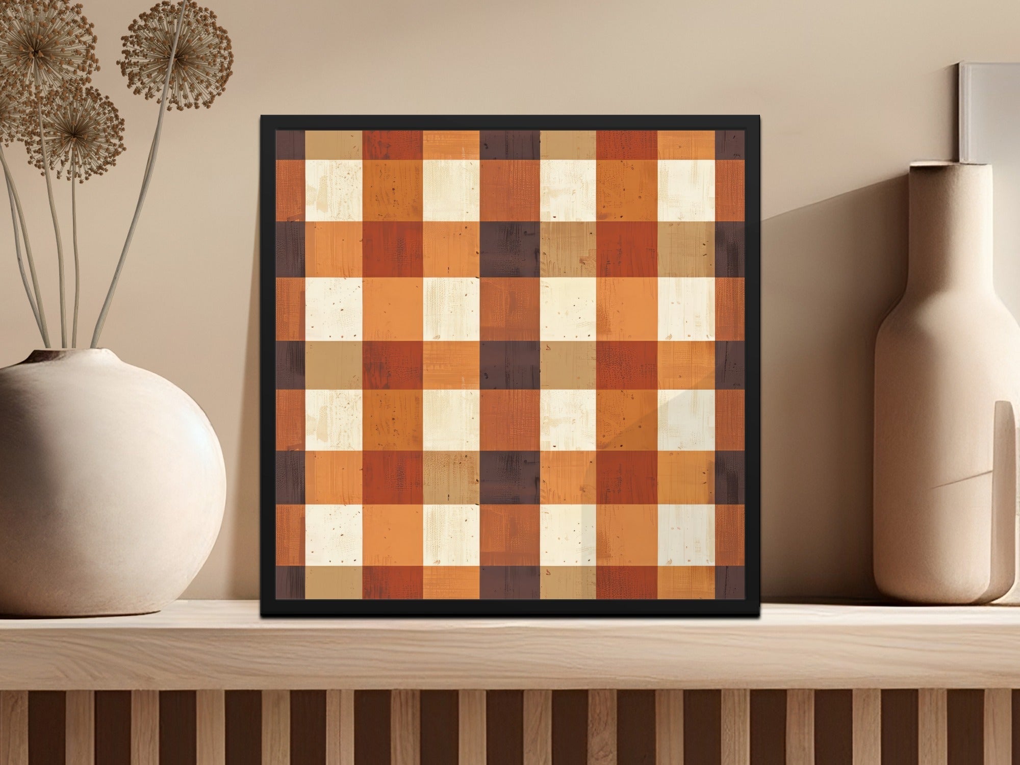 Plaid Digital Paper, Brown Tan Pattern, Check Seamless Design, Printable Background, Scrapbook Digital Texture, Commercial Use Digital - Moore and Mountain