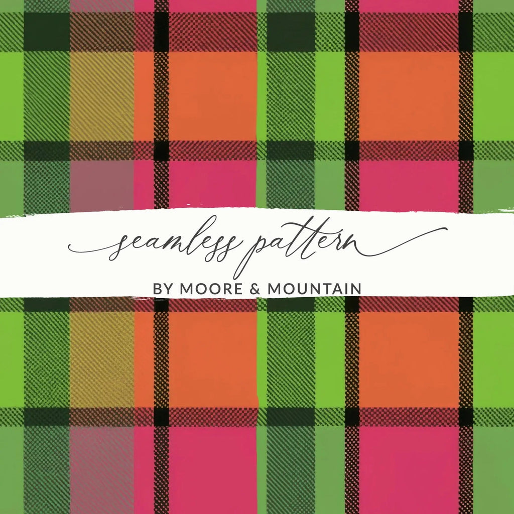 Plaid Digital Paper, Seamless Pattern, Colorful Tartan Texture, Scrapbook Paper, Digital Background, Fabric Design, Digital Product - Moore and Mountain
