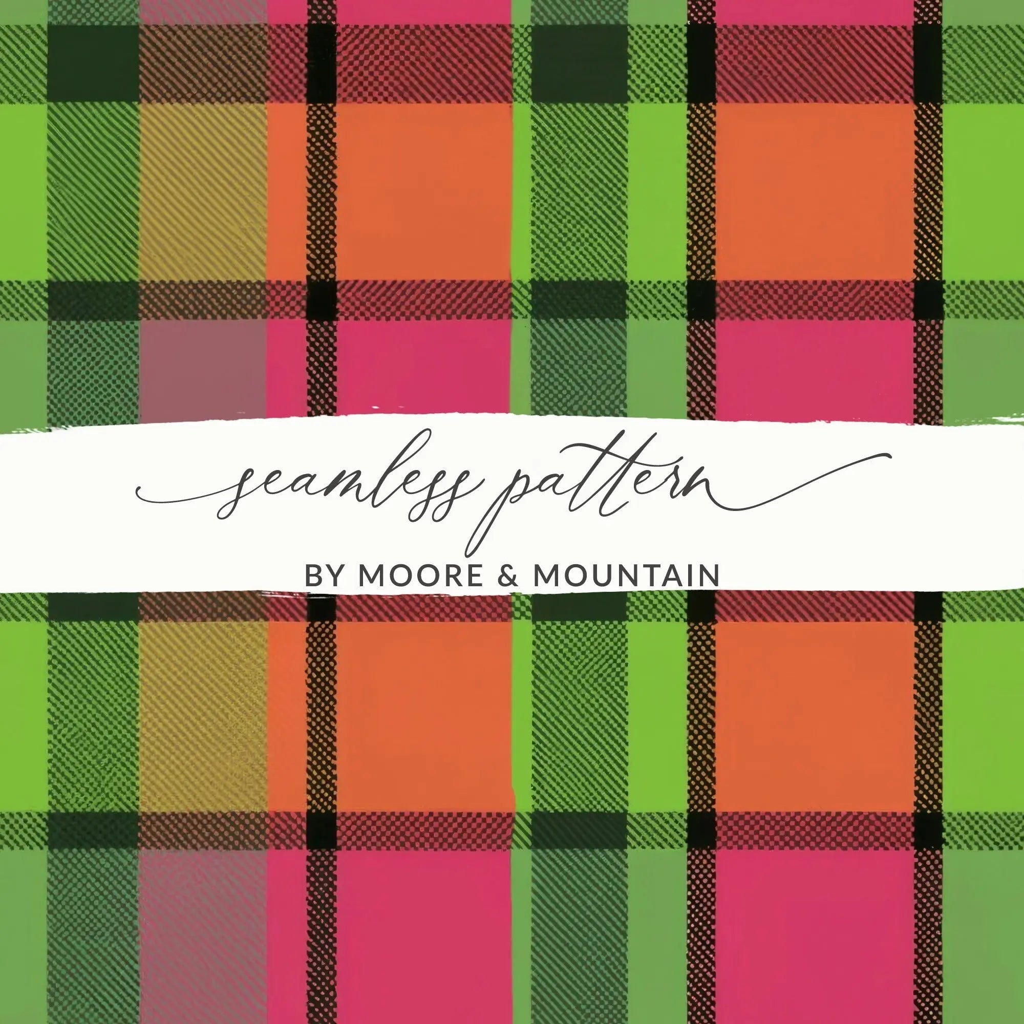 Plaid Digital Paper, Seamless Pattern, Colorful Tartan Texture, Scrapbook Paper, Digital Background, Fabric Design, Digital Product - Moore and Mountain