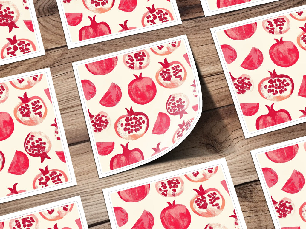 Pomegranate Seamless Pattern Digital Paper, Fruit Print, Kitchen Decor, Summer Vibes, Fabric Design, Scrapbooking, Digital Download - Moore and Mountain