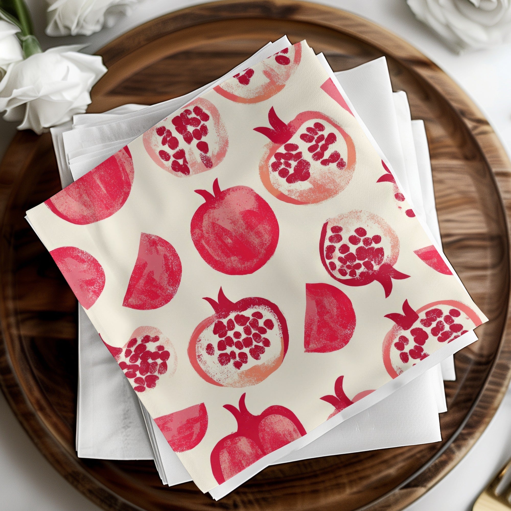 Pomegranate Seamless Pattern Digital Paper, Fruit Print, Kitchen Decor, Summer Vibes, Fabric Design, Scrapbooking, Digital Download - Moore and Mountain