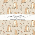 Prairie Dog Digital Paper, Seamless Animal Pattern, Cute Mammal Design, Neutral Background, Digital Scrapbook Paper, Commercial Use - Moore and Mountain
