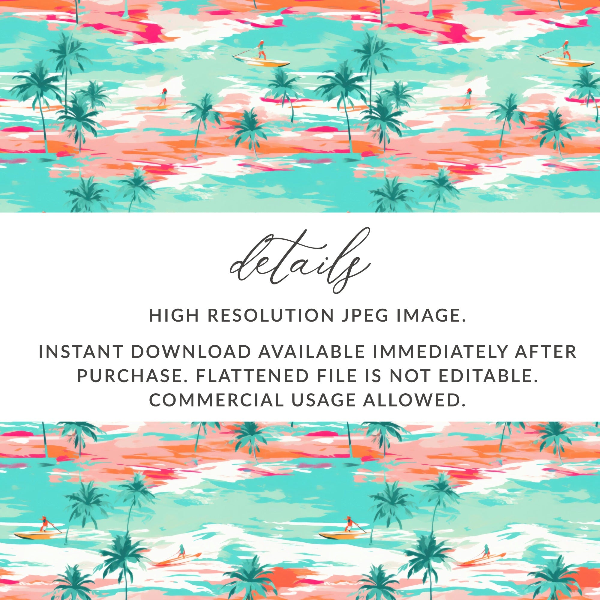 Tropical Island Surfing Theme High Resolution JPEG Image