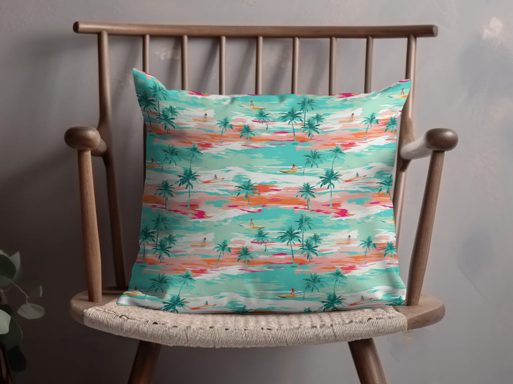 Tropical Beach Vibes Design Throw Pillow product