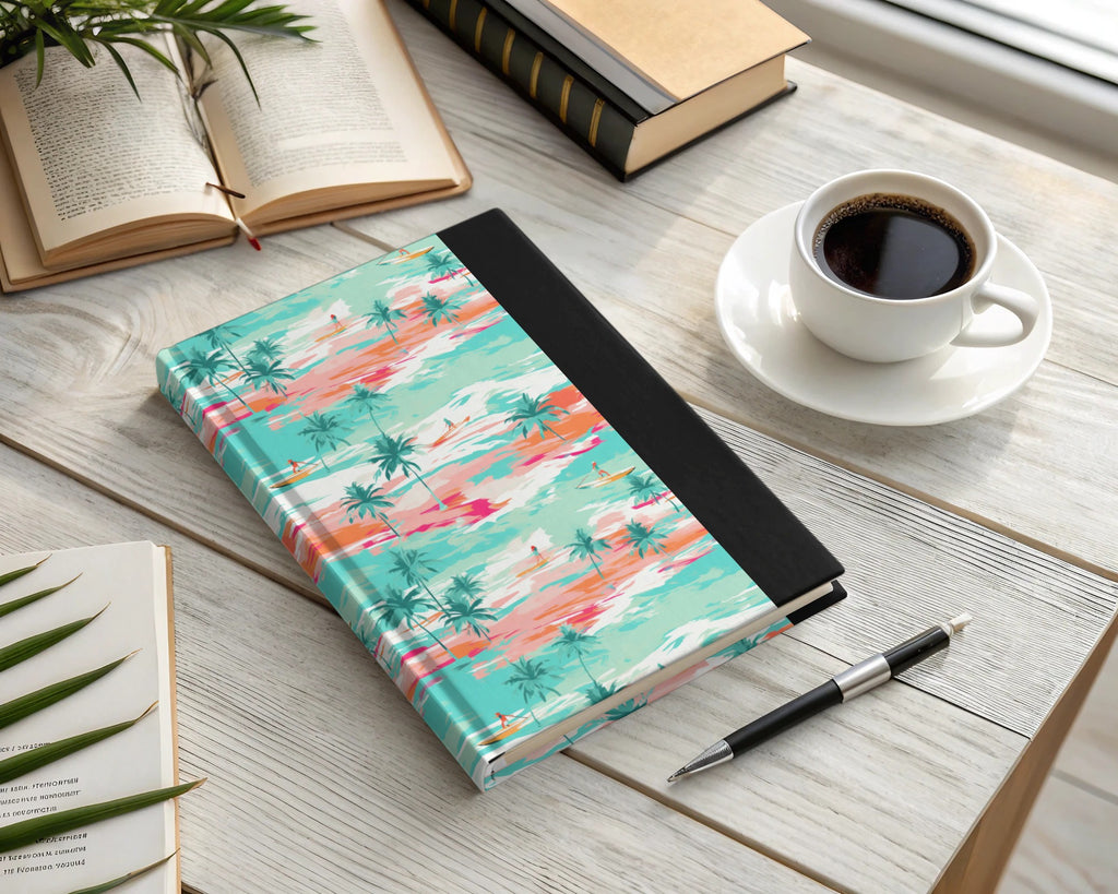 Tropical Palm Tree Design Hardcover Notebook