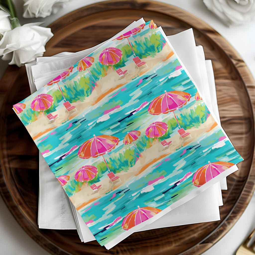 Vibrant Beach Umbrellas and Chairs Pattern product