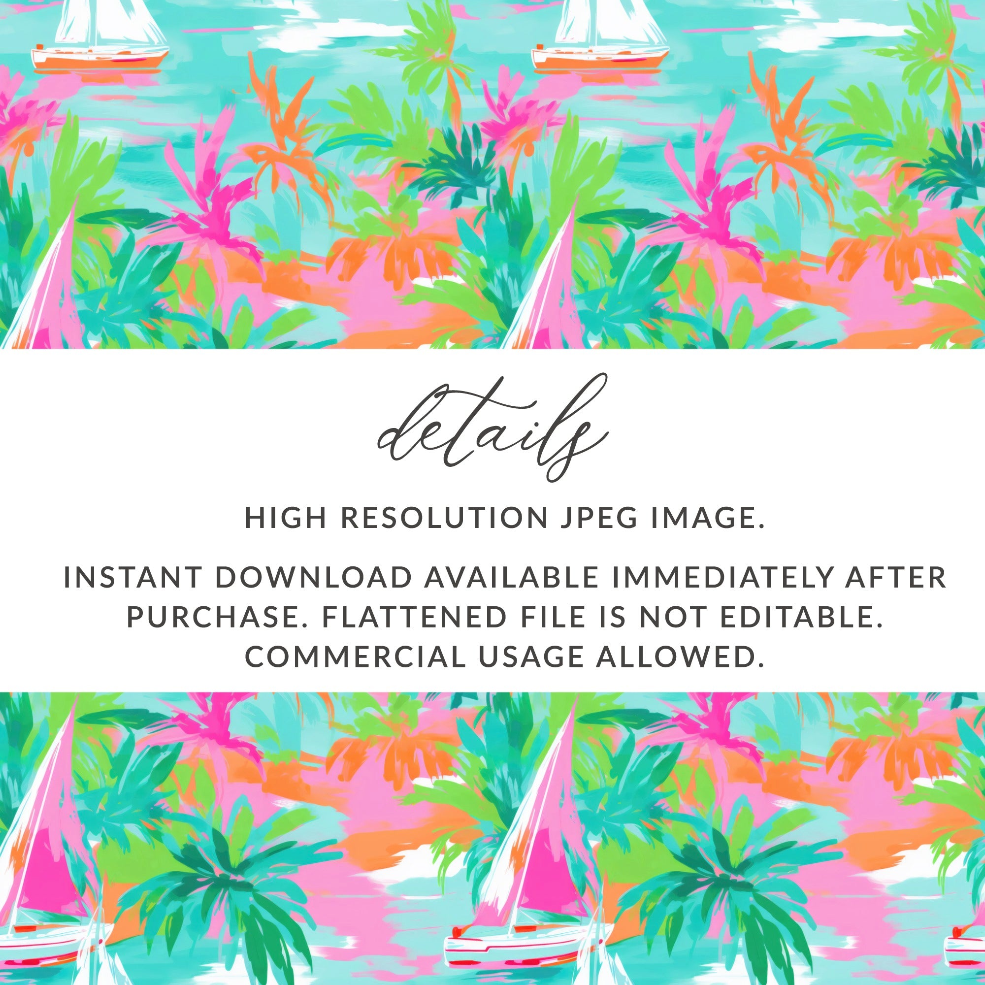 High Resolution Colorful Palm Trees JPEG Image Download