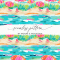 Vibrant Beach Scene Seamless Pattern by Moore & Mountain