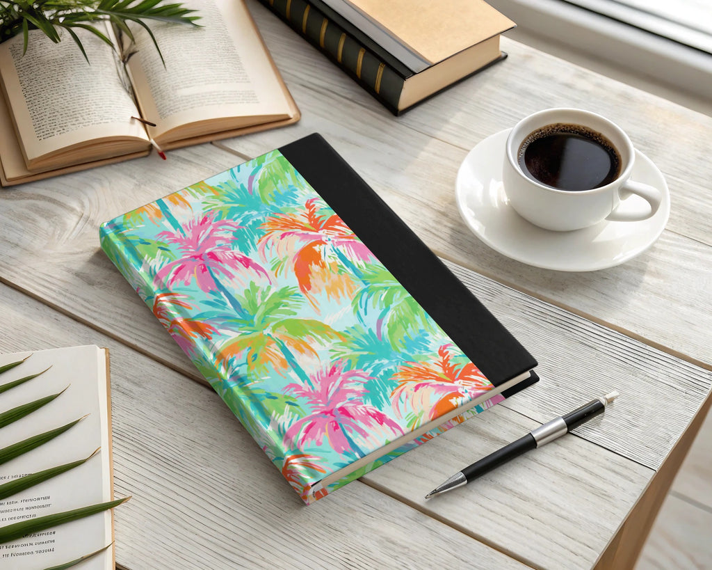 Colorful Palm Tree Pattern Hardcover Notebook Product