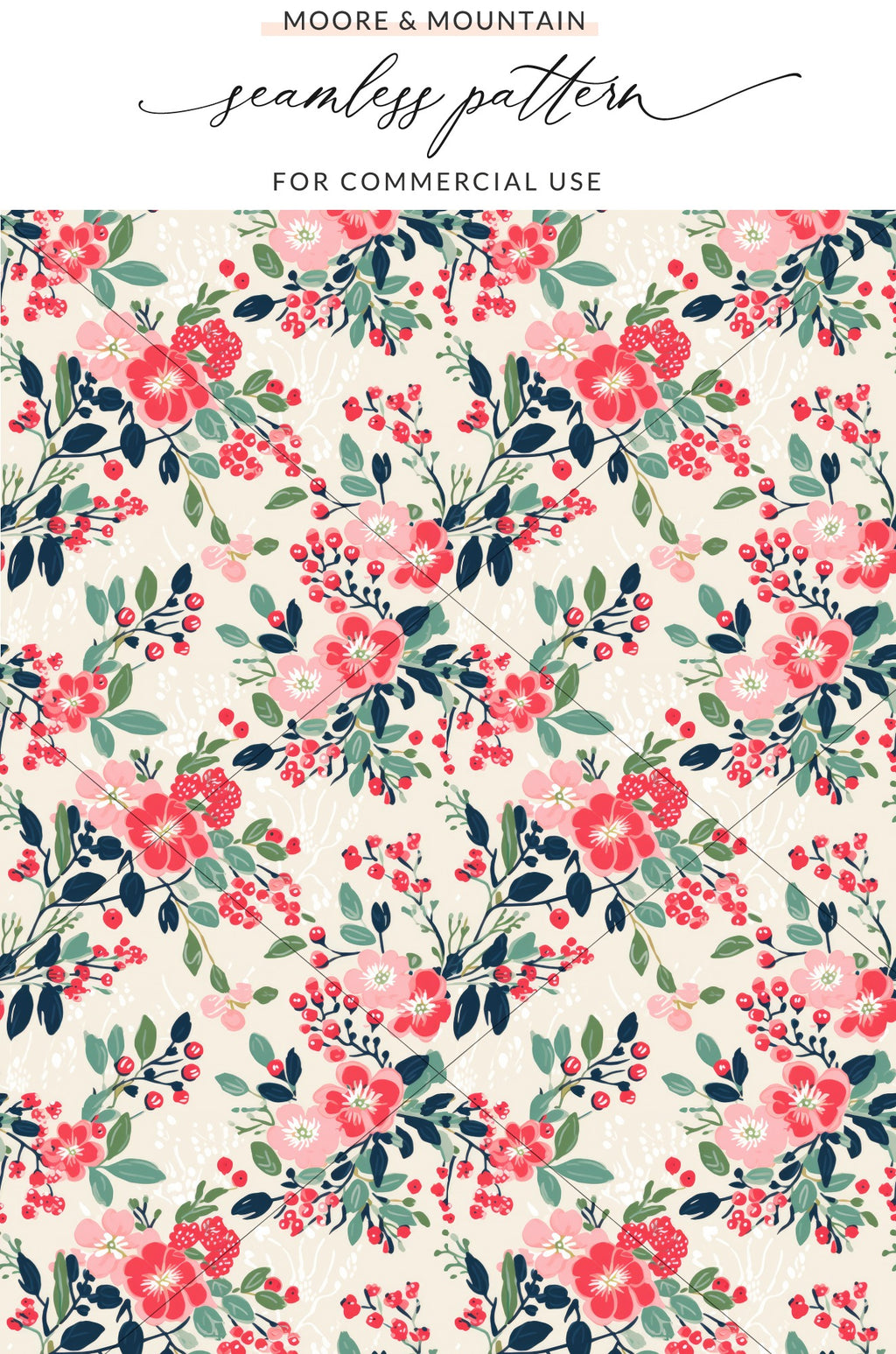 Beautiful Floral Seamless Pattern for Commercial Use