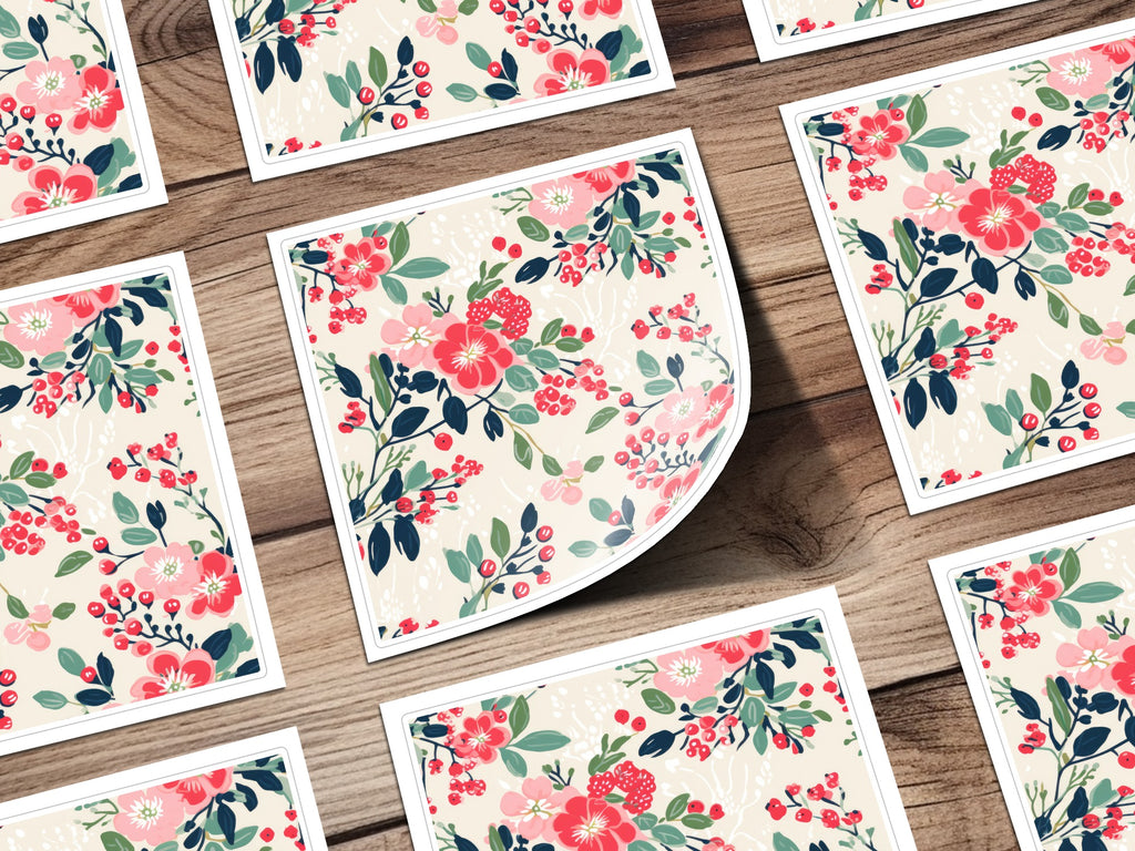 Vibrant Floral Design Botanical Print Art Poster
