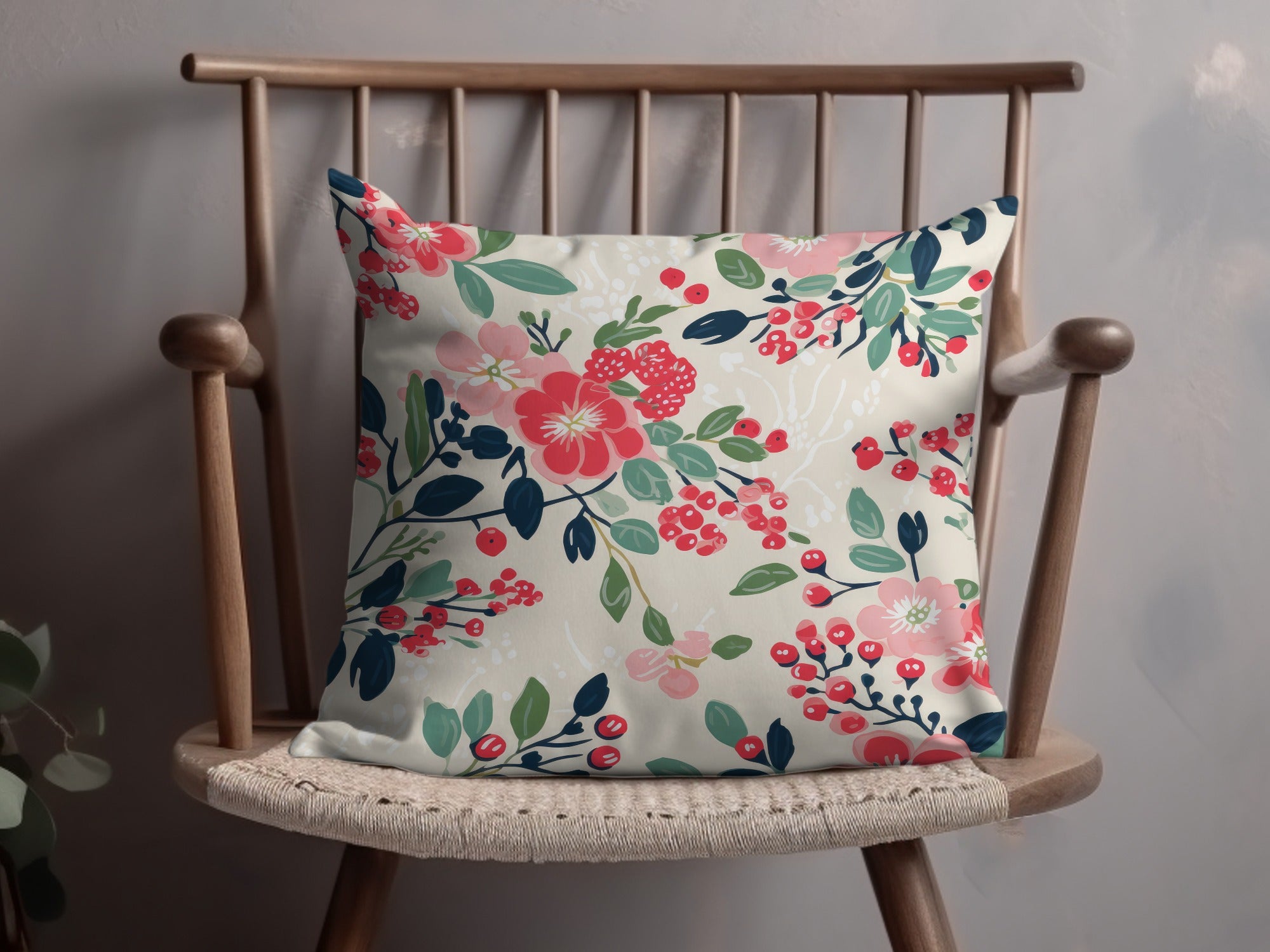 Vibrant Floral Decorative Cushion for Modern Home Decor