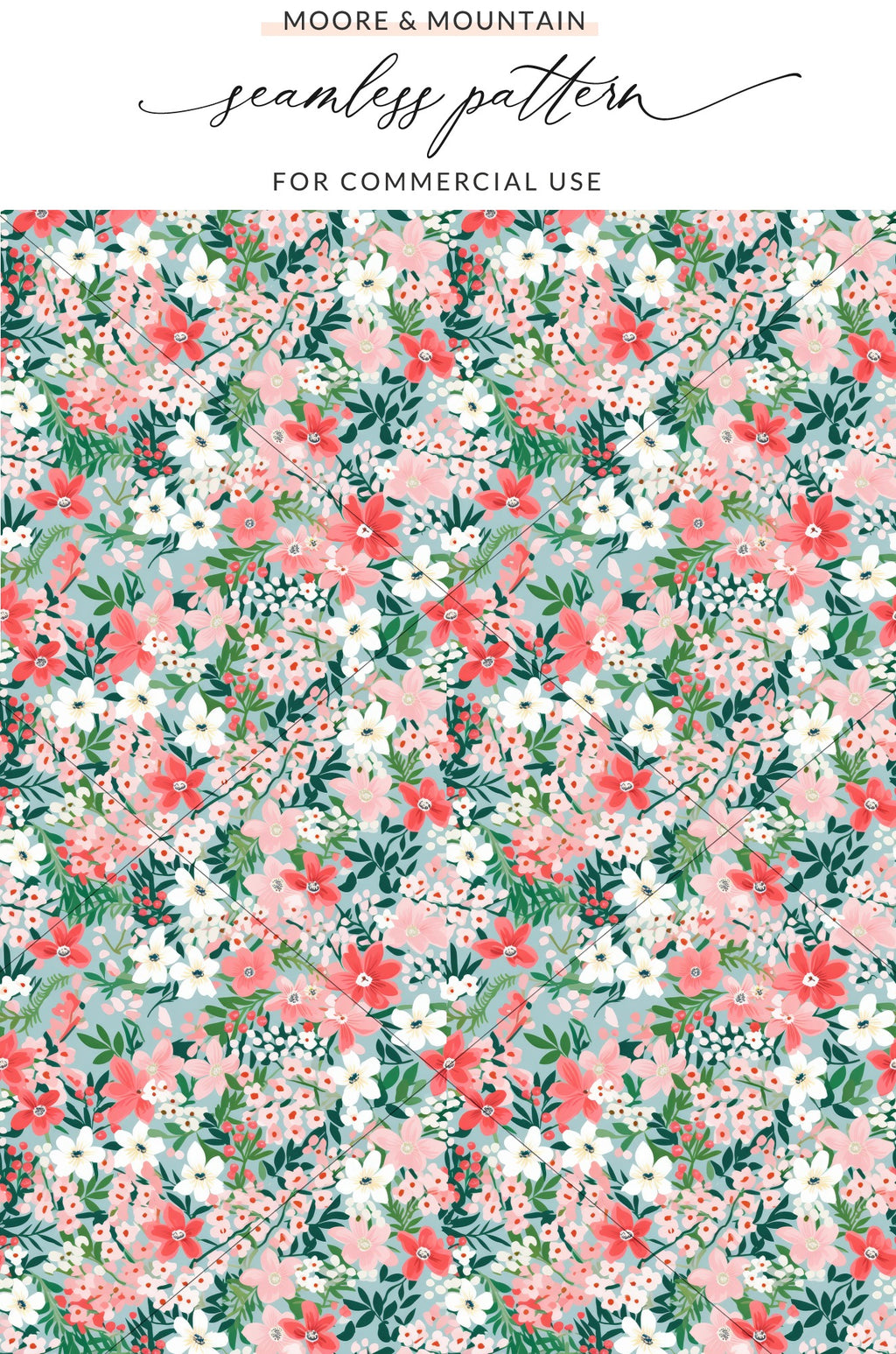 Colorful Floral Seamless Pattern Commercial Use