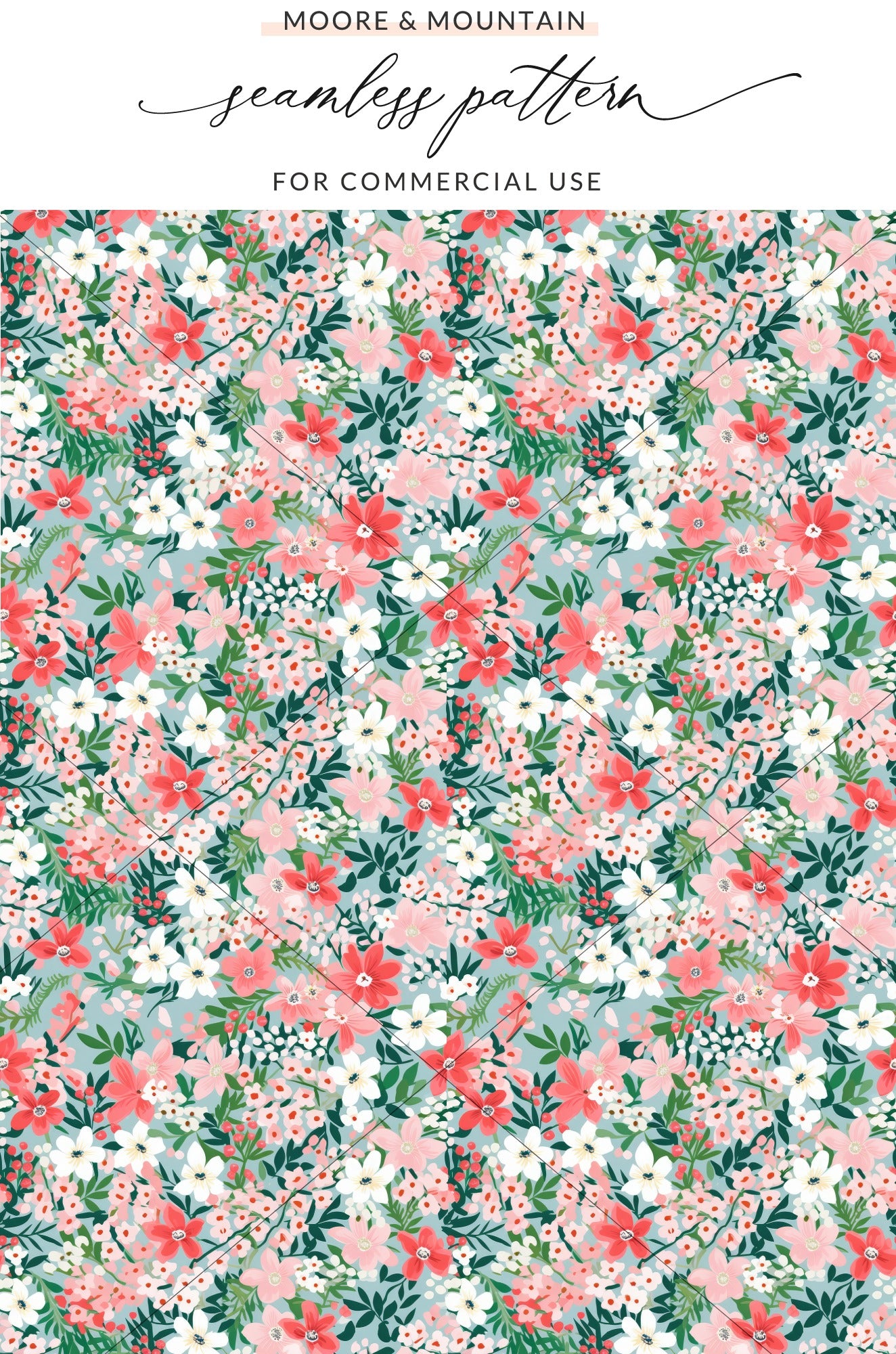 Colorful Floral Seamless Pattern Commercial Use