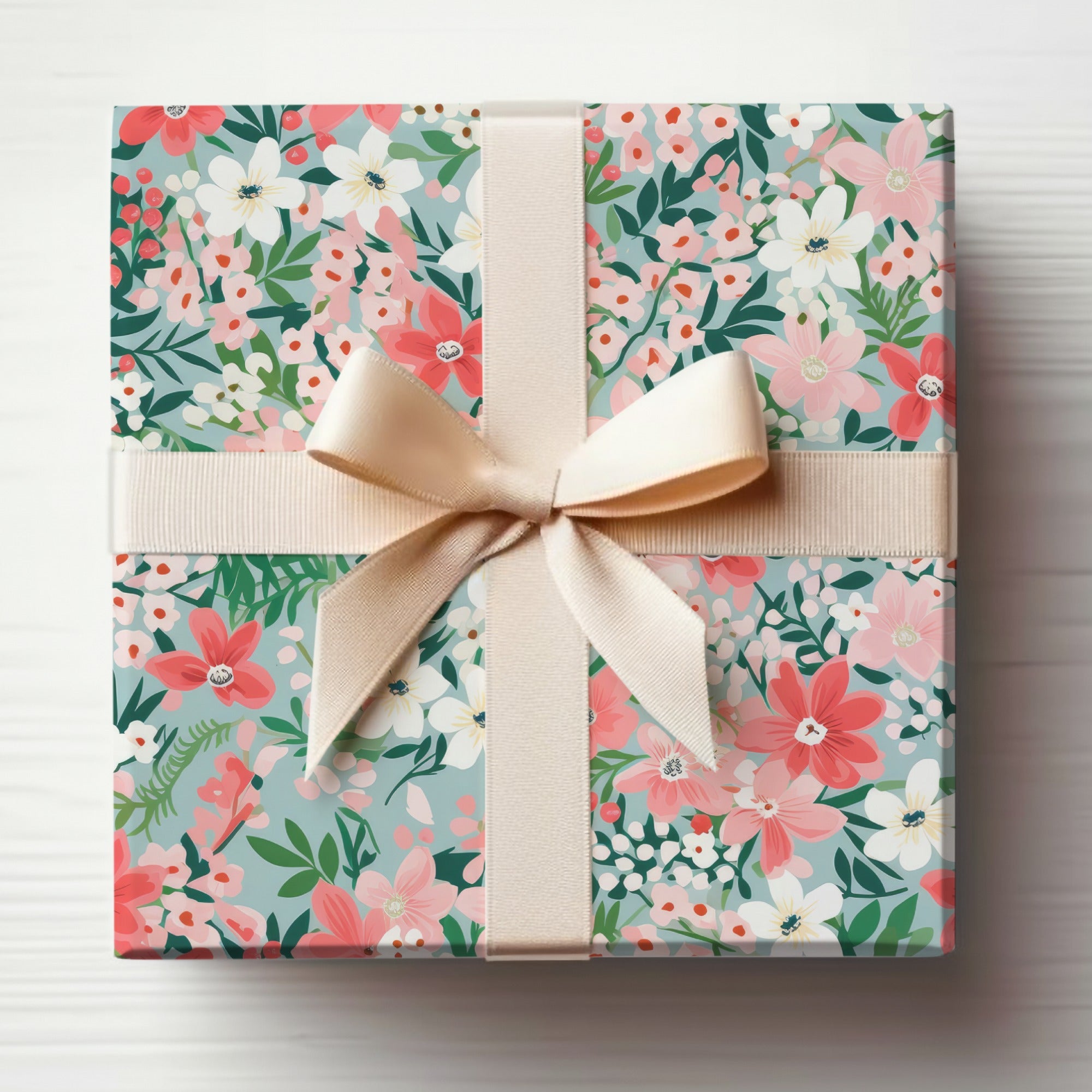 Elegant Floral Gift Box with Bow for All Occasions
