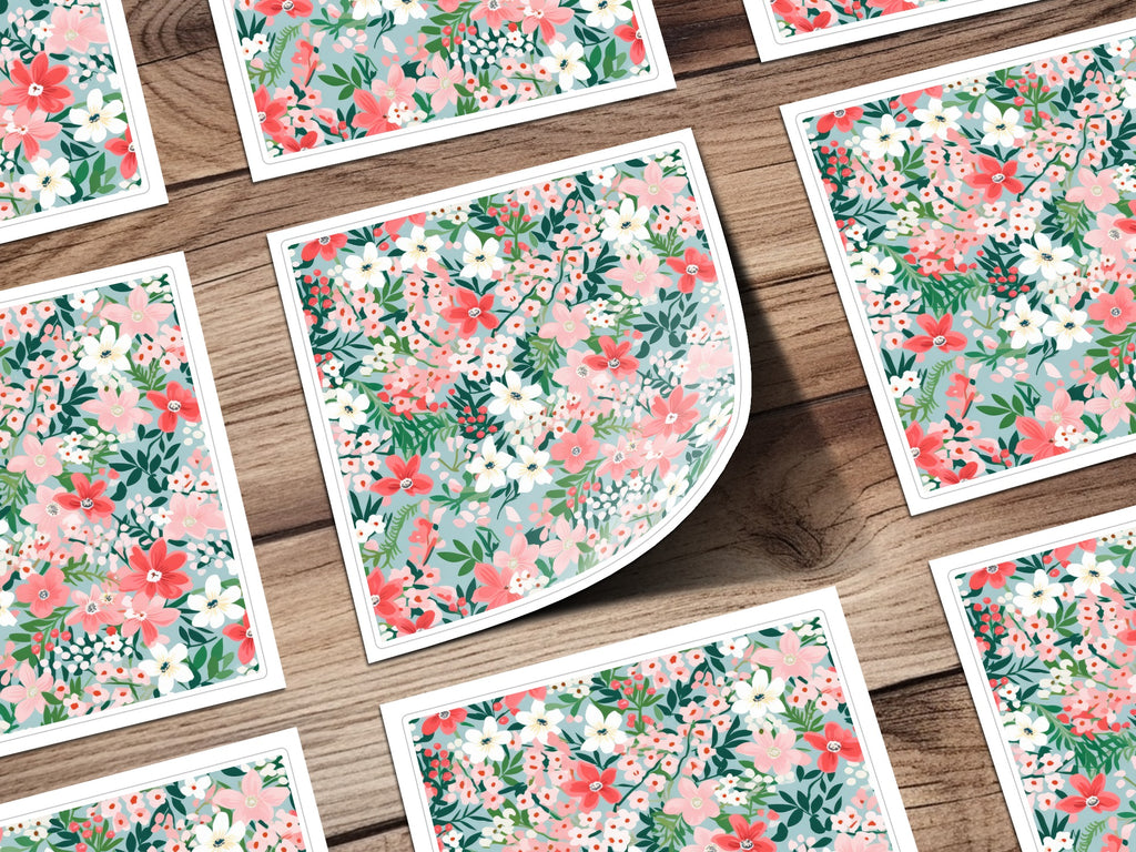 Vibrant Floral Pattern Design Sheet Collection