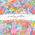 Ditsy Floral T-Shirt, Seamless Flower Pattern, Floral Clipart, Botanical Print, Fabric Design, Colorful Flower DesignFloral Pattern T-Shirt, Digital Download, Pink Orange Yellow Flowers, Colorful Print, Repeating Floral Design, Seamless Pattern - Moore and Mountain