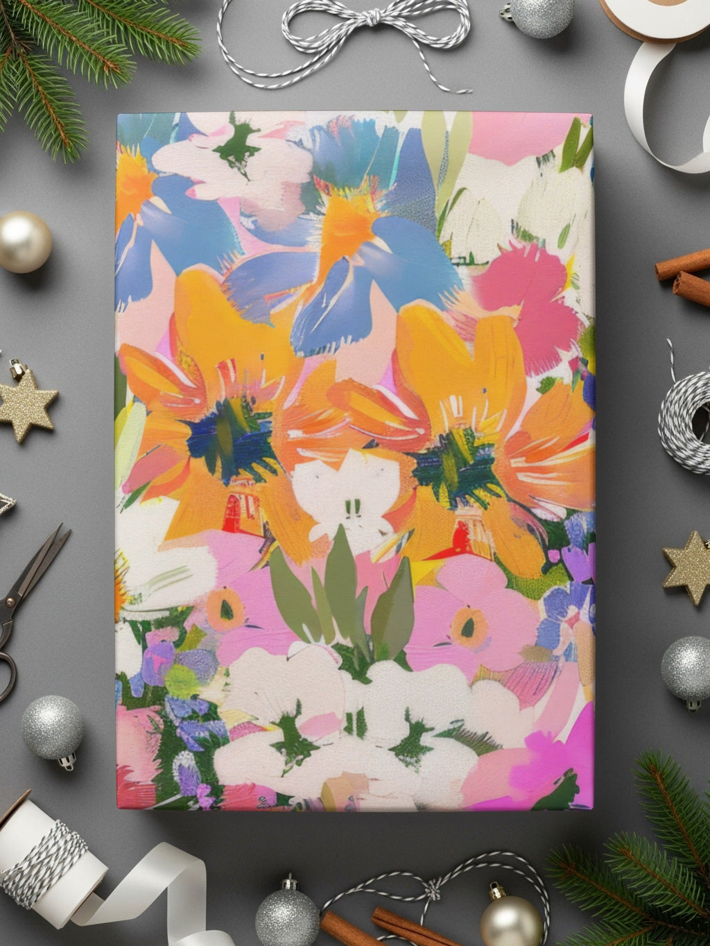 Preppy Floral Digital Paper, Seamless Flower Pattern, Colorful Floral Background, Scrapbook Paper, Commercial Use Digital Product - Moore and Mountain