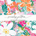 Preppy Floral Seamless Pattern Digital, Botanical Flower Clipart, Garden Print Paper, Repeating Flower Design, Fabric Scrapbook Pattern - Moore and Mountain