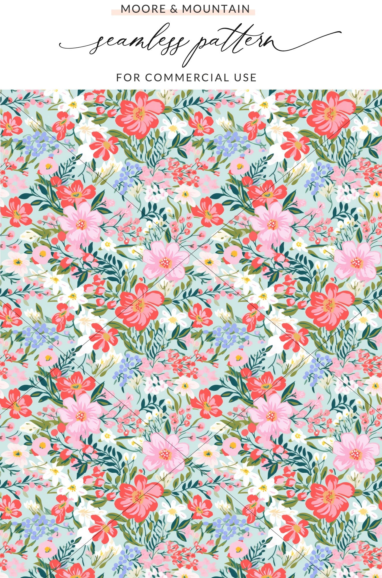 Seamless Floral Pattern for Commercial Use Design